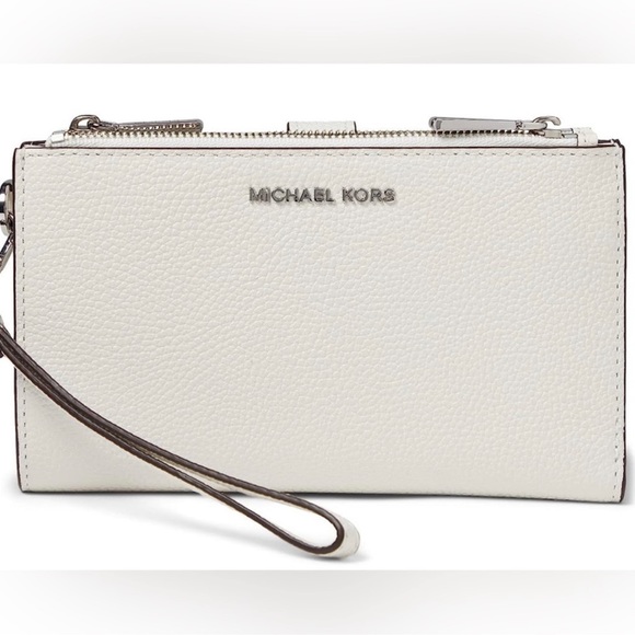 MK Michael Kors Double Zip Jet Set Wallet Grey - Picture 1 of 4